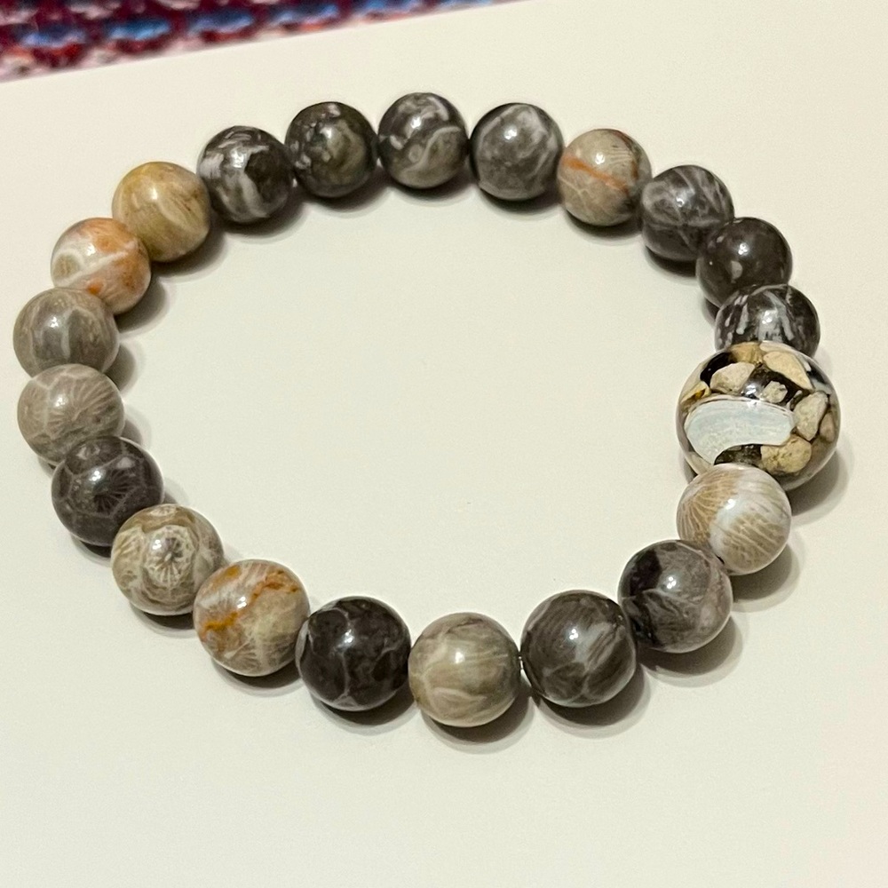 Homes Bracelets | Lake Michigan Petoskey Stone Bracelet | Size S